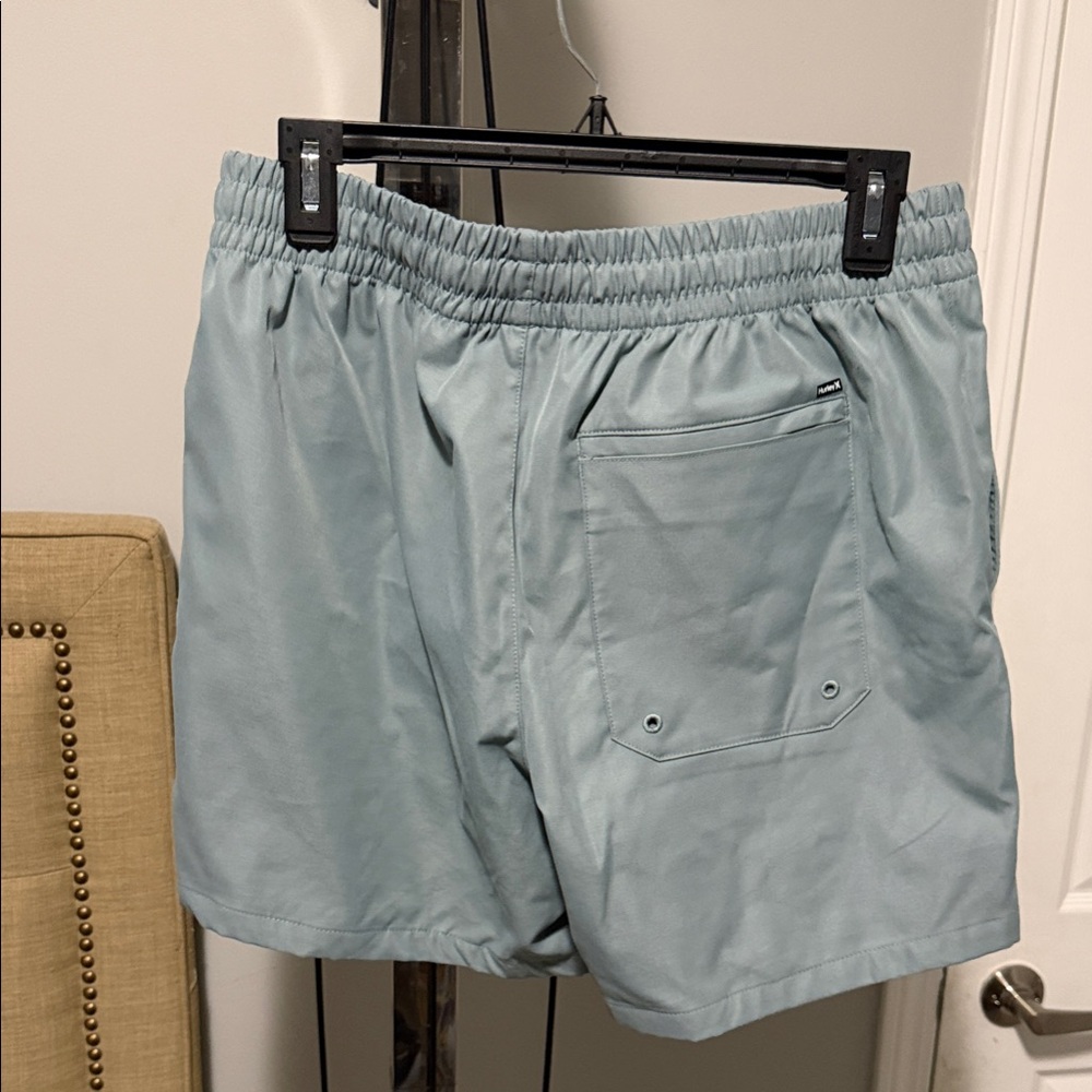 Hurley Men's Aqua Athletic Shorts - Picture 3 of 3